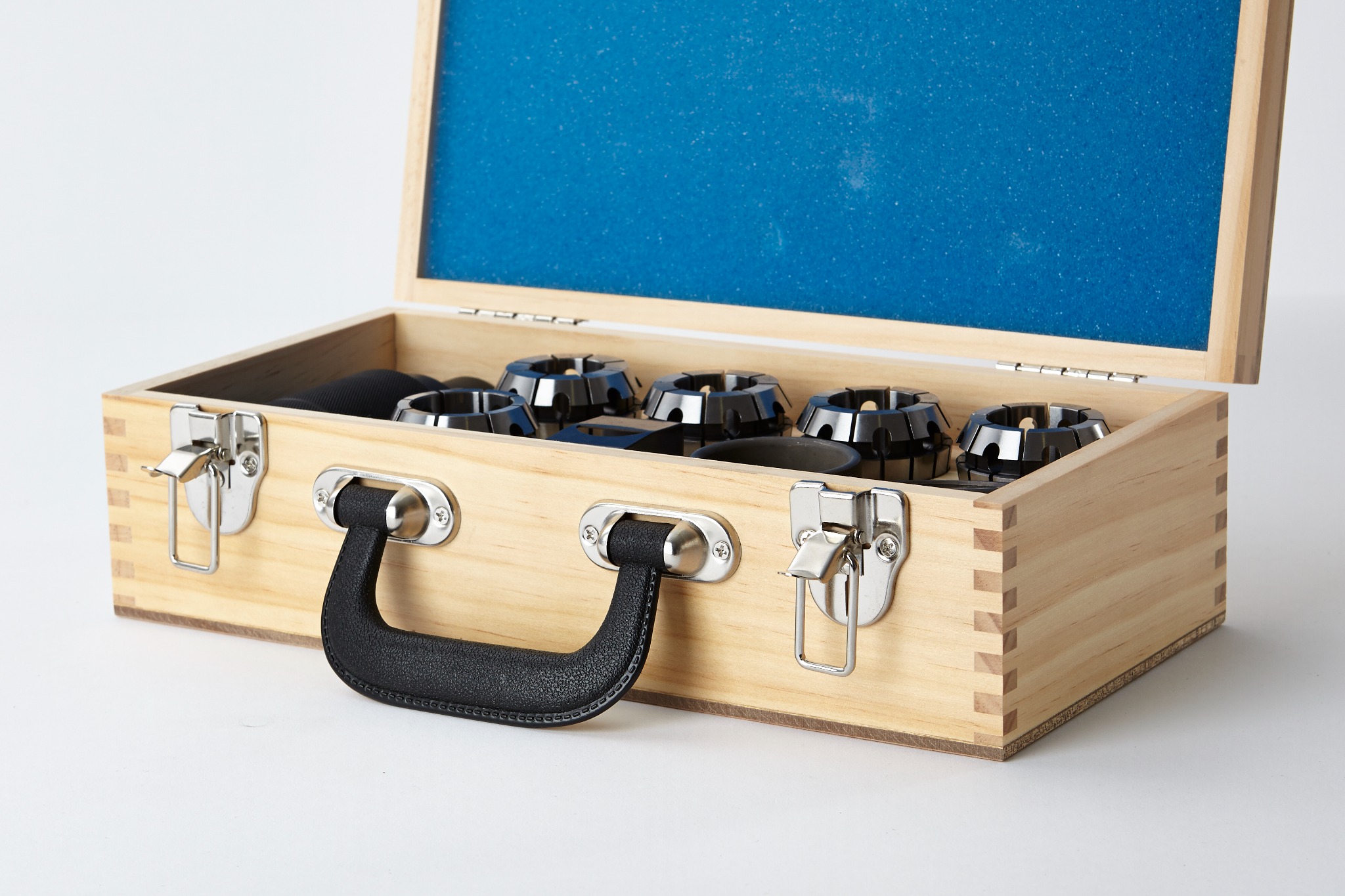 Original MOTOM Holzkasten mit Spannzangenausstattung